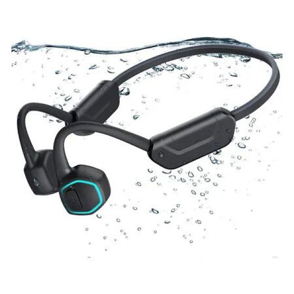 Waterproof MP3 Player with Bluetooth 5.3 for Swimming, X15 32GB Non in Ear Bone Conduction Headphones for Running, Cycling, Sports