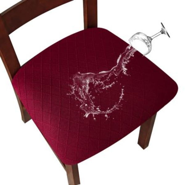 Waterproof Seat Covers For Dining Room Chairs. Covers Dining Chair Cover Kitchen Chair Covers (wine Red 2 Pcs).