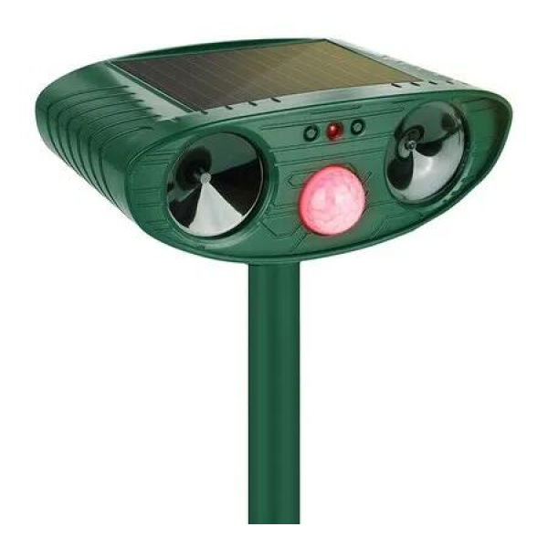 Waterproof Solar Ultrasonic Animal Repellent: Keep Pests Rat Squirrel Deer Rabbit Dog Cat Away from Your Yard