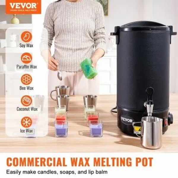 Wax Melter for Candle Making 10Liter Electric Pot Commercial or Home Use