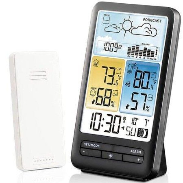 Weather Station Wireless Indoor Outdoor Thermometer Humidity Temperature Monitor