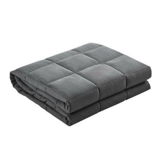 Weighted Blanket Kids 2.3kg Heavy Gravity Blankets Microfiber Cover Comfort Calming Deep Relax Better Sleep Grey.