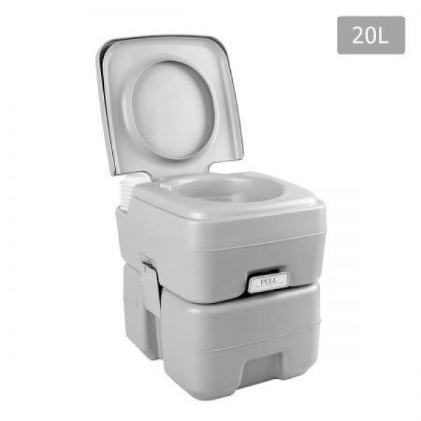 Weisshorn 20L Portable Camping Toilet Outdoor Flush Potty Boating With Bag