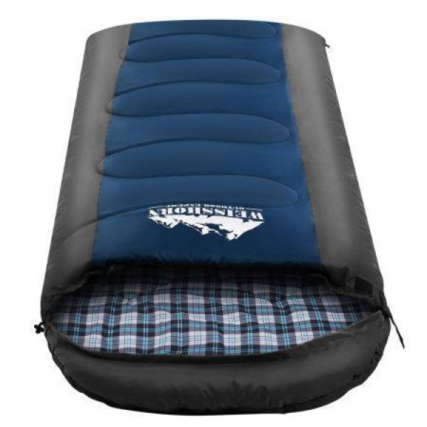 Weisshorn Sleeping Bag Single Thermal Camping Hiking Tent Blue