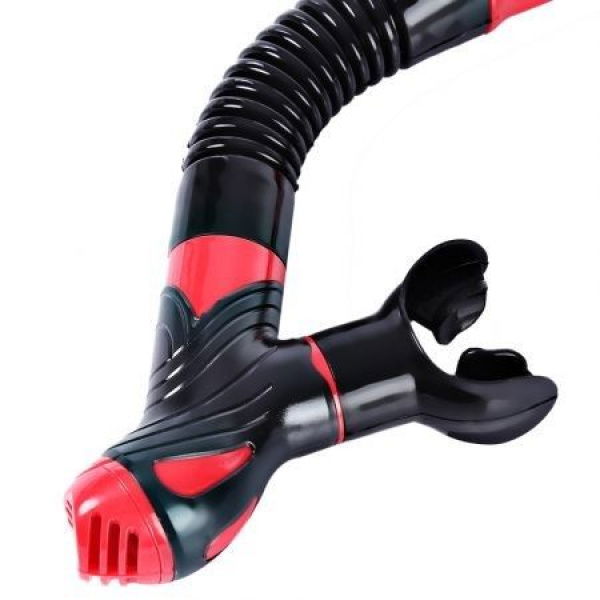 WHALE Snorkeling Scuba Diving Dry Snorkel With Silicone Mouthpiece Purge Valve