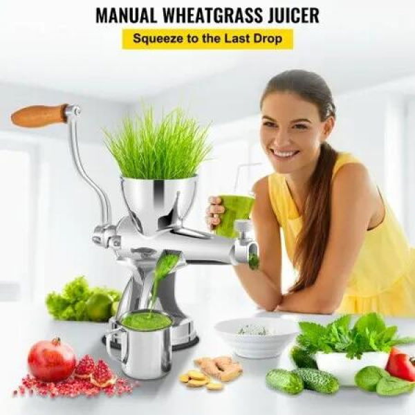 Wheatgrass Manual Hand Operated Juicer Stainless Fruit Vegetable Grinder