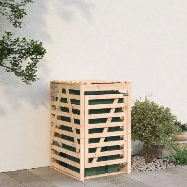 Wheelie Bin Storage 84x90x128.5 cm Solid Wood Pine