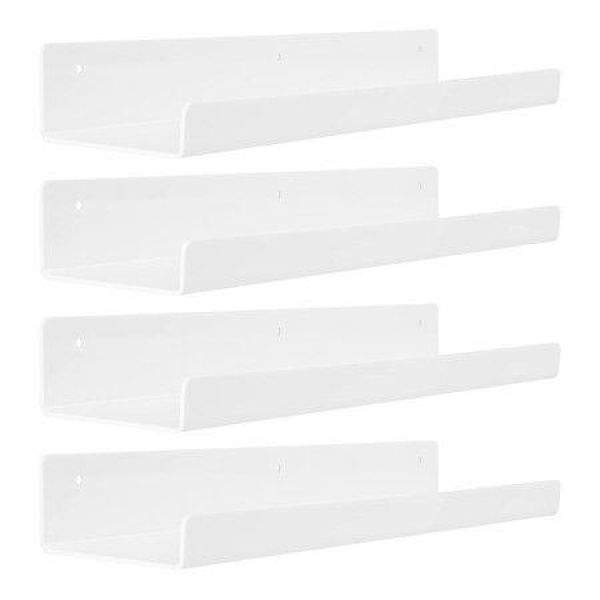 White Acrylic Shelves for Storage,15