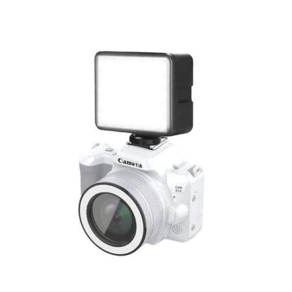White Mini HD 48MP Digital Camera with Dual Cameras 2k Video Recording Ideal For Selfies VLOGs And Retro Student Photography