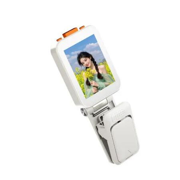 White Mini Selfie Screen for Mobile Phone Sound Camera Button Universal Selfie Stick Remote Device WiFi Projection Bluetooth