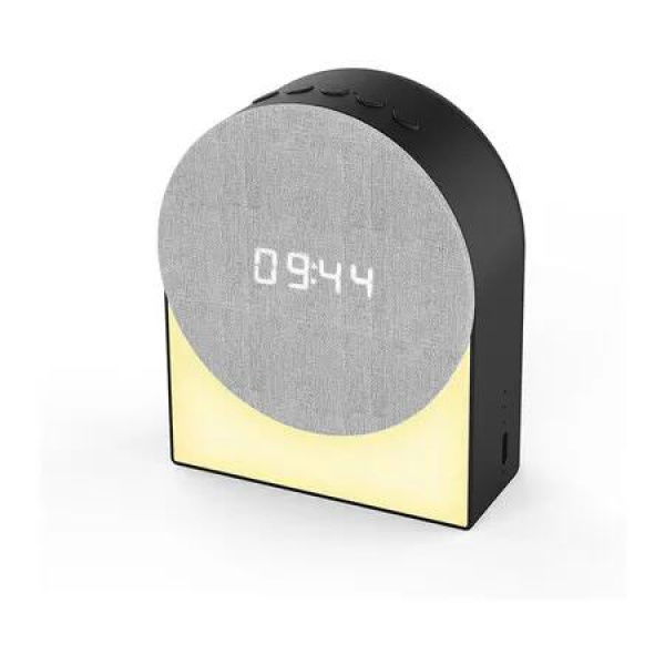 White Noise Machine Sunrise Alarm Clock Bedside Dream Soother Night Light 6 Sounds Music Speaker 4in1 Children Sleep Aid Black