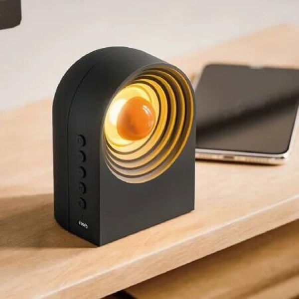 White Noise Sound Machine with 8 Soothing Sounds 4 Colors Night Light for Kids Sleep Machines for Home Office Travel, Black