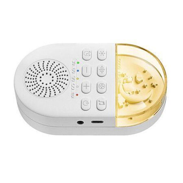 White Portable Noise Machine Baby Sleep Machine Soothing Sounds Sleep Relaxation Rechargeable For Home Travel