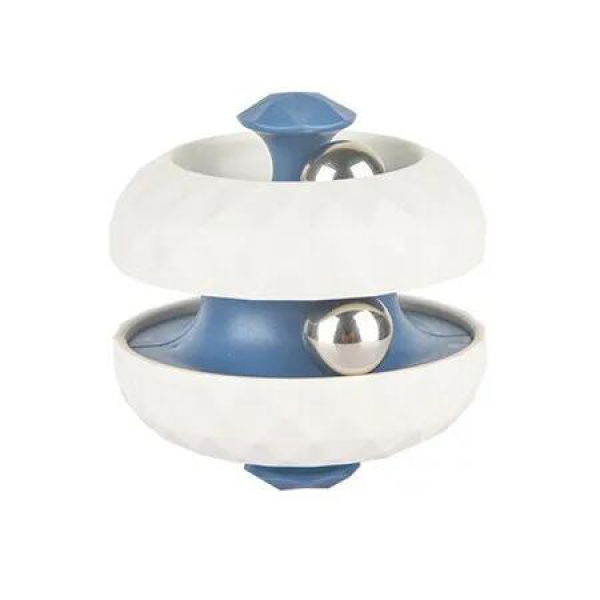 White Unique Orbit Ball Toy Spinning Toy Novelty Track Pinball Finger Spinner Creative Decompression Toys Puzzle Games as Stress Relief Gifts