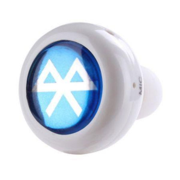 White Wireless Stereo Bluetooth Earphone Headphone For Mobile Cell Phone Laptop Tablet