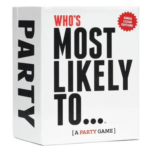 Who's Most Likely to...Kinda Clean Family Edition, A Party Game, Great for Men Women and Teens, Game Nights and Big Groups