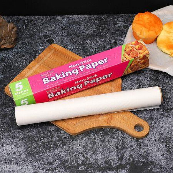 Width30CM Length20M Heavy Duty Parchment Baking Paper Roll For Bread Cookies Air Fryer Steaming Grilling