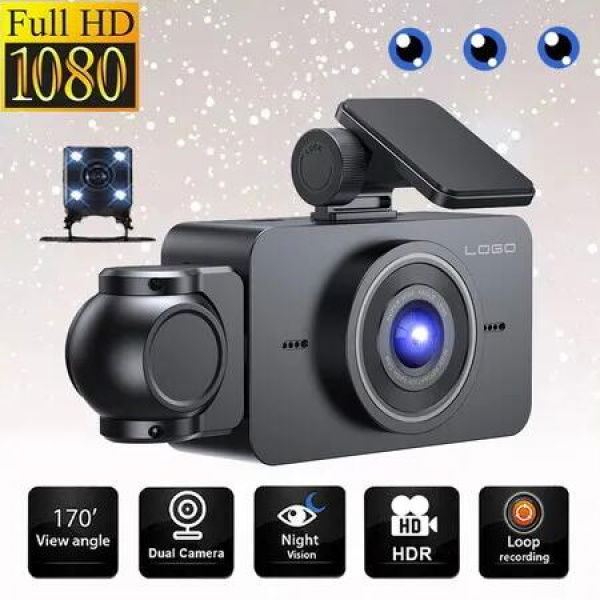 Wifi 3 Channel Dash Cam Three Lens Car DVR HD 1080P Interior Camera Vehicle Recorder Video Registrator Dashcam Camcorder