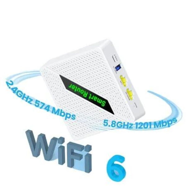 WiFi 6 Router Dual Band Mini Portable Gigabit Travel Router VPN Support Multiple Modes AP Client Repeater Bridge Signal Booster TypeC Power Supply