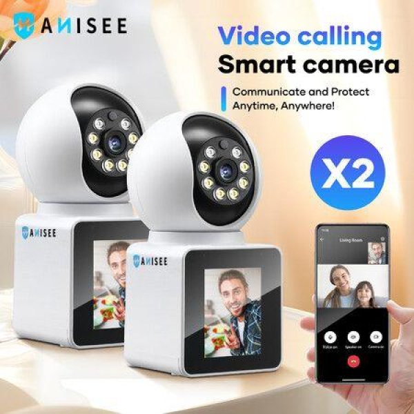 WiFi Security Camerax4 Baby Home Cam Wireless Surveillance Motion Detection 2K 3MP 2 Way Video Pet Smart Indoor Desktop Monitor