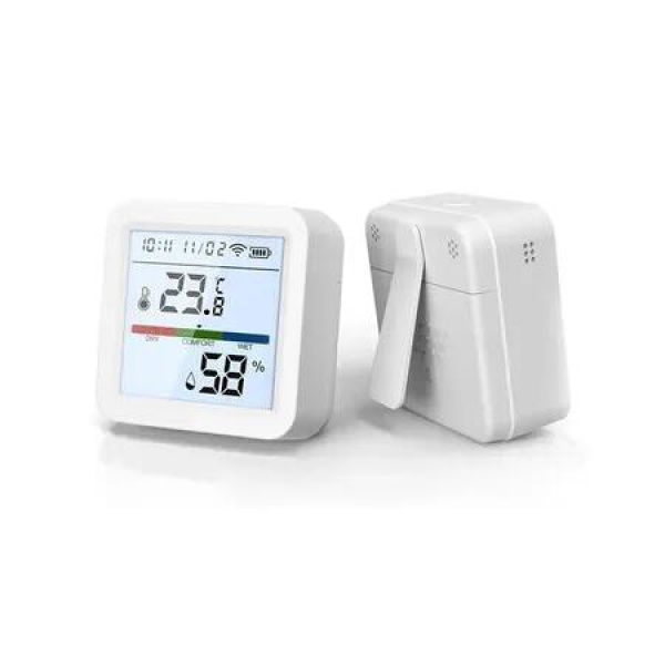 WiFi Thermometer Temperature and Humidity Monitor, Backlight Display, Free Push Alert Notifications and Historical Data Download