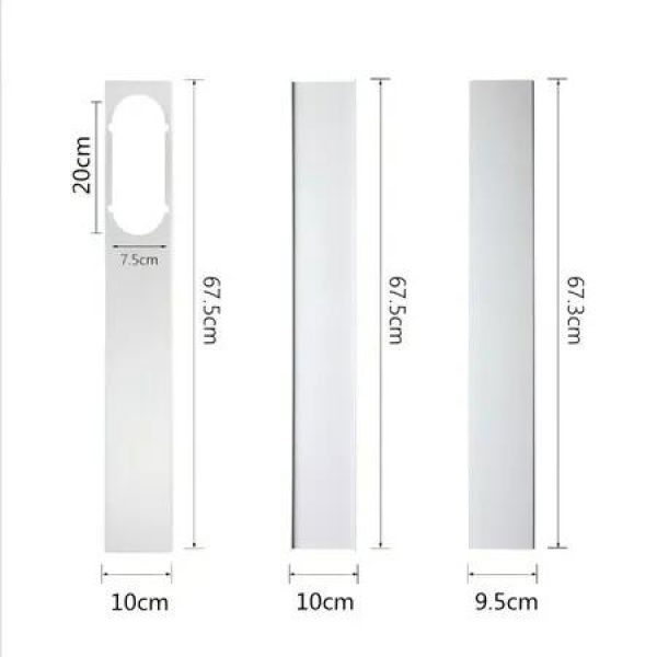 Window Air Conditioner Vent Cover 1.9m Length Damper Sliding Door Kit Cooling Exhaust Seal Home Comfort Energy Saving