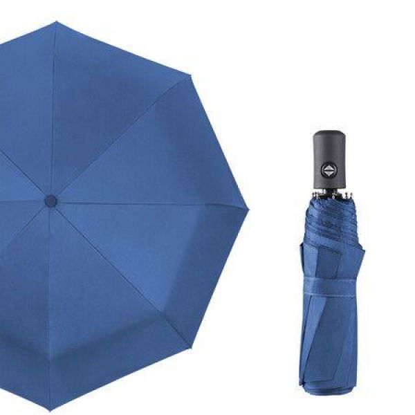 Windproof Double Automatic Folding Umbrella Female Male Car Luxury Large Business Umbrellas Men Rain Women Gift Parasol (Blue).