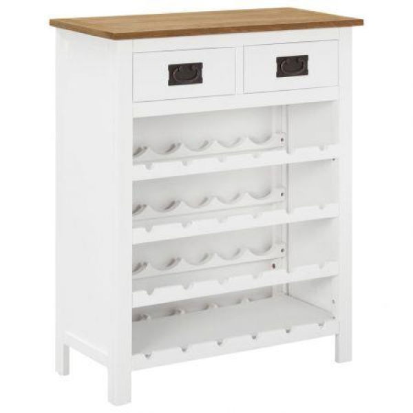 Wine Cabinet 72x32x90 Cm Solid Oak Wood