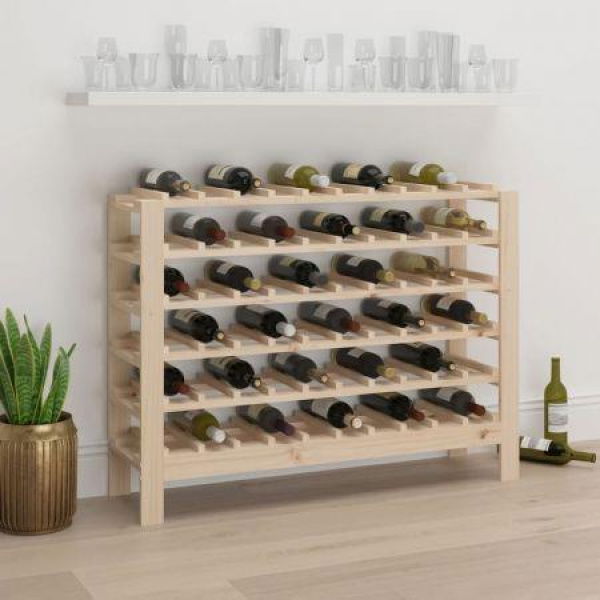 Wine Rack 109.5x30x82 Cm Solid Wood Pine.