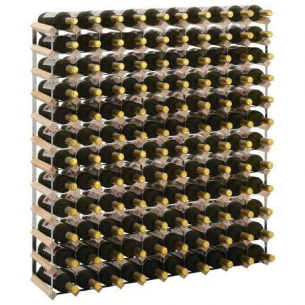 Wine Rack For 120 Bottles Solid Pinewood