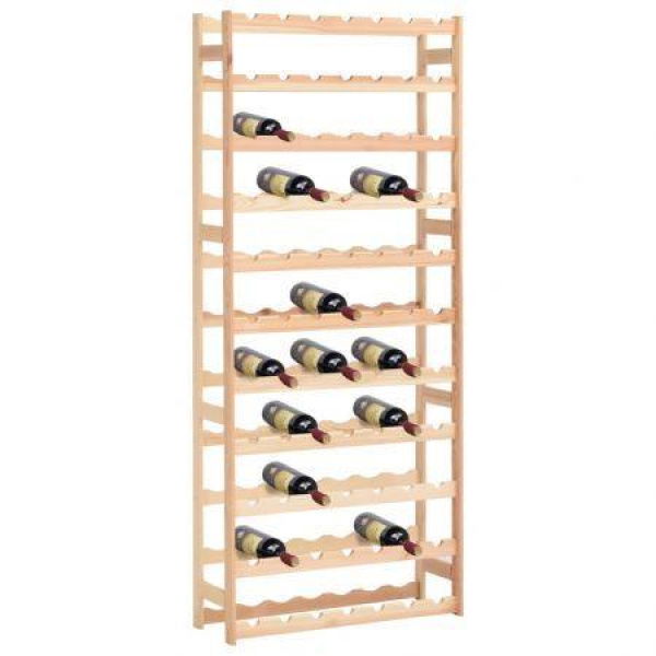 Wine Rack For 77 Bottles Solid Wood Pine