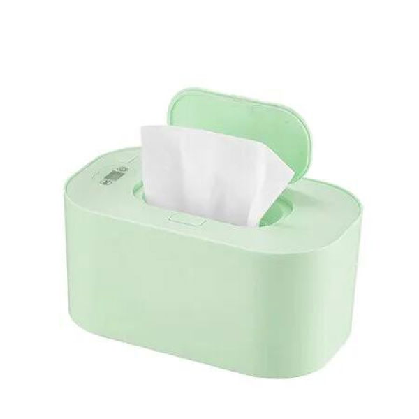 Wipe Warmer LED Display Adjustable, Portable Baby Wipe Dispenser for Home Car Travel (Green)