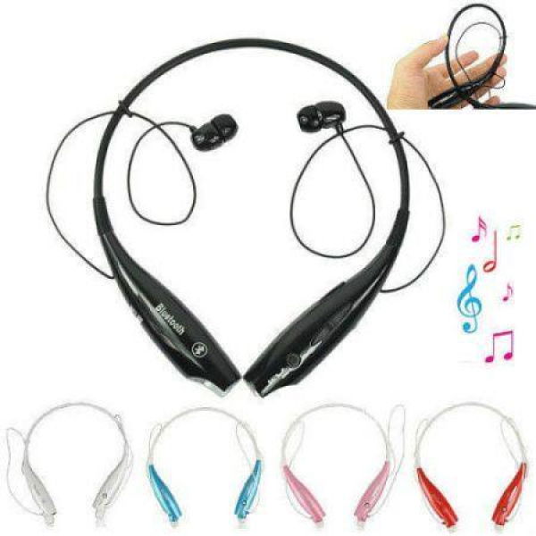 Wireless Bluetooth HandFree Sport Stereo Headset Headphone For Samsung IPhone LG - Black