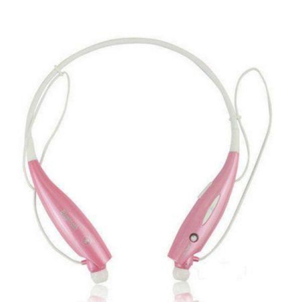 Wireless Bluetooth HandFree Sport Stereo Headset Headphone For Samsung IPhone LG - Pink