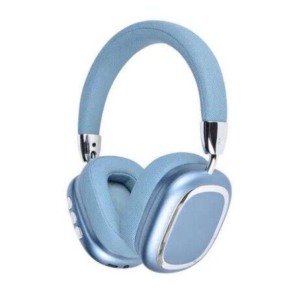 Wireless Bluetooth Headphones,HiFi Stereo Over Ear Headphones with Microphone,Foldable Lightweight Bluetooth 5.3 Headphones for Travel Office,Blue