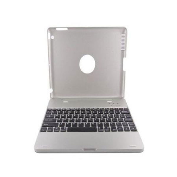 Wireless Bluetooth Keyboard Case + 4000mAh Power Bank For Apple IPad 2 3 4 - Silver.