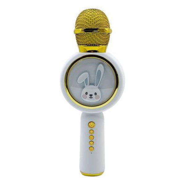 Wireless Bluetooth Microphone Can Be Used As A Bluetooth Speaker Bluetooth Microphone For ChildrenS Toys With Led Lights Color White