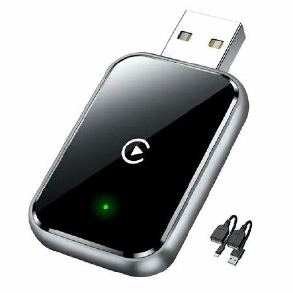 Wireless CarPlay Adapter Apple CarPlay Convert Wired to Wireless iPhone CarPlay Adapter Plug Play No Latency Mini CarPlay Dongle for Cars 2016 iOS 10+
