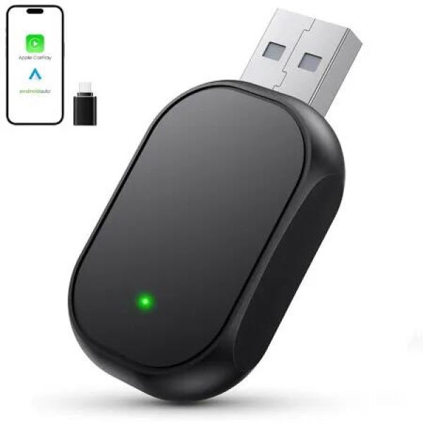 Wireless CarPlay Adapter Plug Play Converts Wired CarPlay to Wireless, Wireless adapter for Apple Car Play