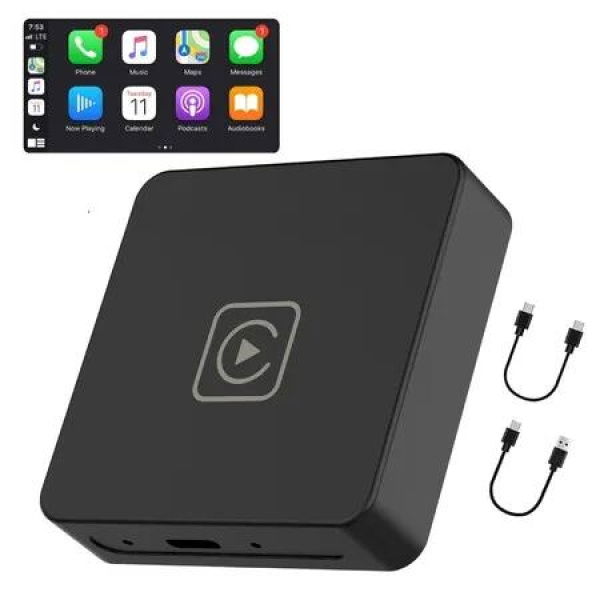 Wireless carplay Adapter,Adapter for Easy Use & Low Latency,Converts Wired to Wireless carplay Adapter for iPhone,Compatible iOS 10+ and Wired CarPlay System