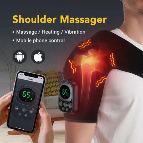 Wireless Control Heated Shoulder Massager Brace Electric Vibration Support Wrap Heating Knee Pad Massager Elbow Shoulder Joint