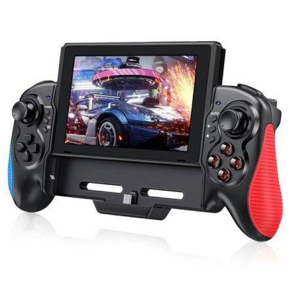 Wireless Controller For Nintendo Switch Joy-Con Handheld Mode Switch Ergonomic Grip With 6-Axis Gyro Turbo Double Motor Vibration.