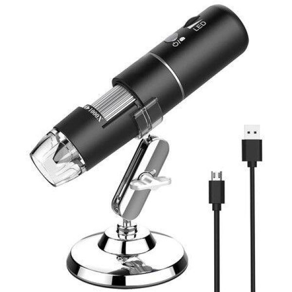 Wireless Digital Microscope USB Handheld HD Inspection Camera 50x-1000x Compatible with iPhone Android Windows