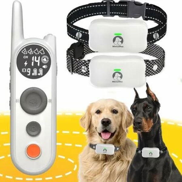 Wireless Dog Fence Dog Training Collar 3Mode Fence Dogs Covers 6100 Ft Dog Training Collar Waterproof Wireless Pet Fence 3 Training Modes 2 Recievers