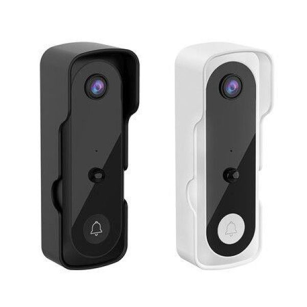 Wireless Doorbell Camera with Doorbell, WiFi Video Camera with Motion Detector, Anti-Theft Device,Night Vision, 2-Way Audio,Black,1Pack