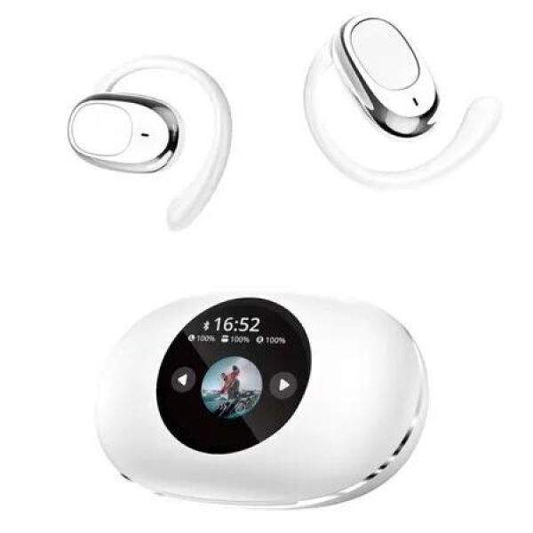 Wireless Earbuds, Bluetooth 5.4 Headphones in Ear buds, HiFi Stereo Wireless Earphones with IP7 Waterproof, LED Display (White)