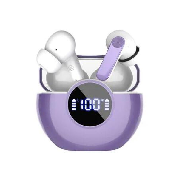 Wireless Earbuds,Bluetooth 5.4 Headphones HiFi Stereo 3D Bass EarBuds,ENC Noise Cancelling Mic,IP7 Waterproof Workout Sport for Android iOS,Purple