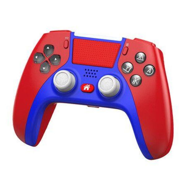 Wireless Game Controller Vibration Bluetooth Compatible Gamepad Hand Grip With Gyro (Red)