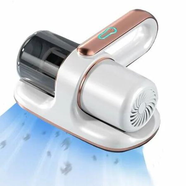 Wireless Handheld Bed Vacuum Cleaner,13000pa Strong Suction UV Light Washable HEPA Filter for Deep Clean for Bed,Mattress,Sofas Carpets(White)