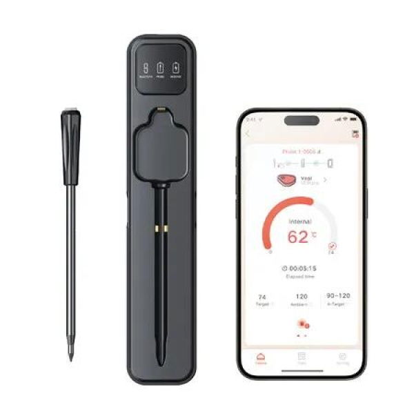 Wireless Meat Thermometer, Bluetooth Smart Meat Thermometer, Cooking Thermometer for BBQ